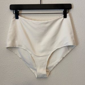 Marysia High Waisted White Textured Bottoms Large